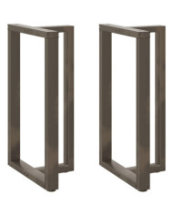 Pieds de table de bar en forme de T, 2 pièces, noir, 60 x 35 x (100-101) cm, acier | Mobilier & Déco