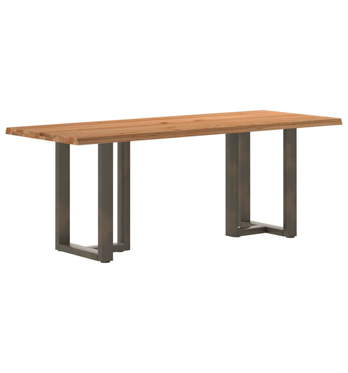 Table à manger et bord naturel bois massif chêne rectangulaire | Mobilier & Déco