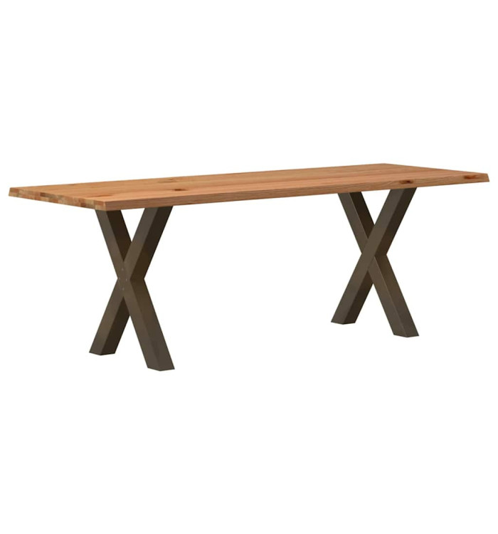Table à manger et bord naturel bois massif chêne rectangulaire | Mobilier & Déco