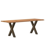 Table à manger et bord naturel bois massif chêne rectangulaire | Mobilier & Déco