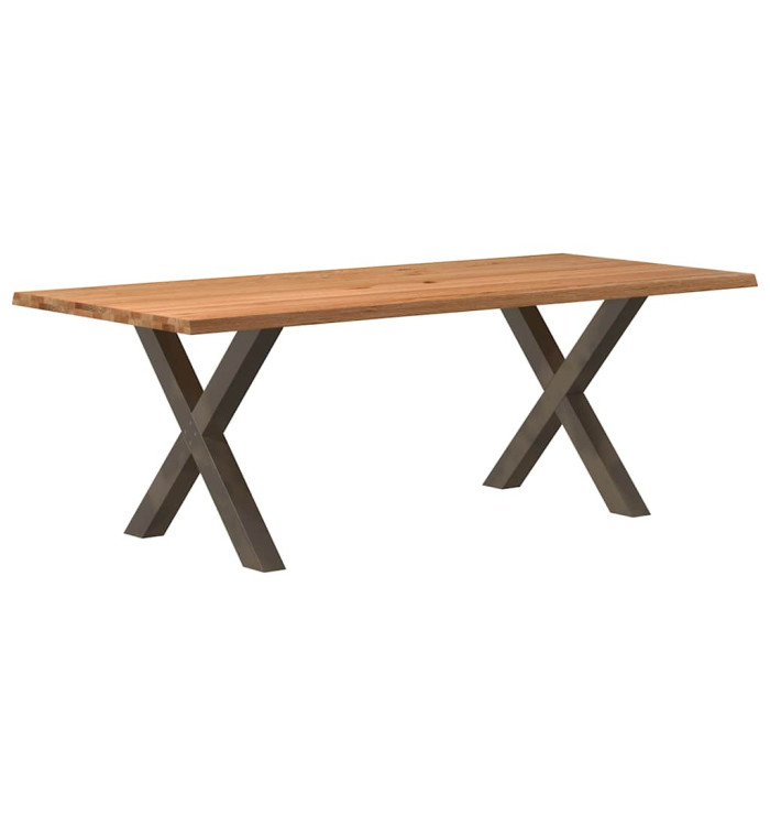 Table à manger et bord naturel bois massif chêne rectangulaire | Mobilier & Déco
