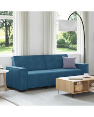 Canapé à 3 places Bleu 180 cm Velours | Mobilier & Déco