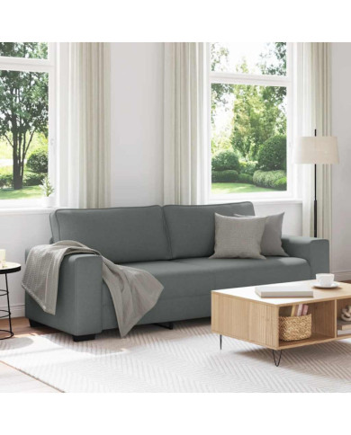 Canapé à 3 places gris foncé 180 cm tissu | Mobilier & Déco