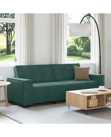 Canapé à 3 places Vert foncé 180 cm Velours | Mobilier & Déco