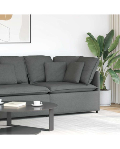 Module d'angle de canapé modulaire coussins gris foncé 100 cm | Mobilier & Déco