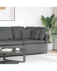 Module d'angle de canapé modulaire coussins gris foncé 100 cm | Mobilier & Déco