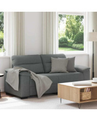 Canapé à 2 places gris foncé 140 cm tissu | Mobilier & Déco