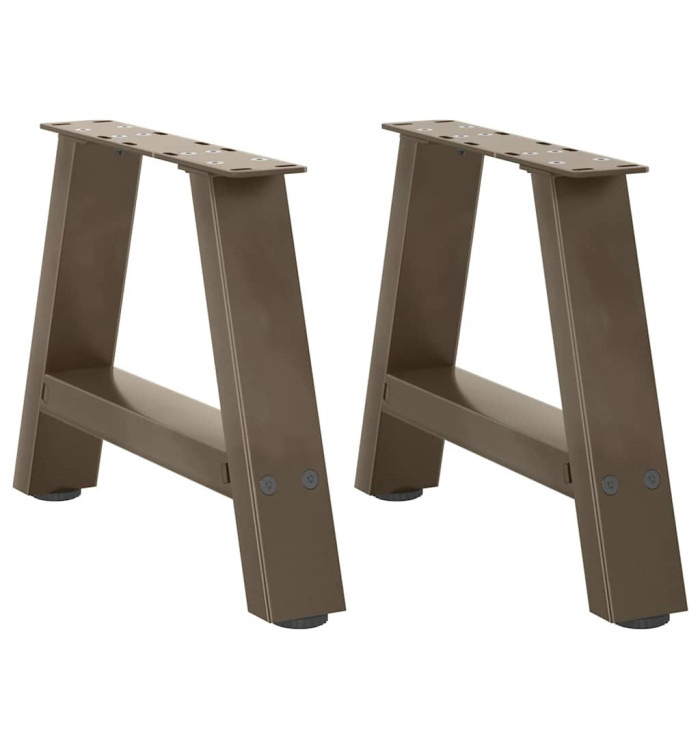 Pieds de table basse en forme de A, 2 pièces, 30 x (30-31) cm, acier | Mobilier & Déco