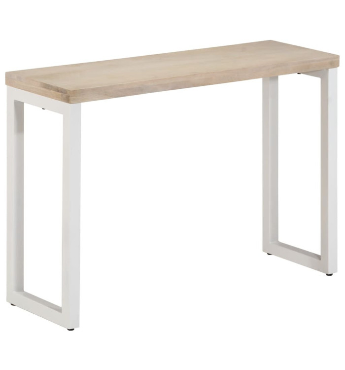 Table console marron 110x35x76cm bois massif de manguier et fer | Mobilier & Déco