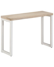 Table console marron 110x35x76cm bois massif de manguier et fer | Mobilier & Déco
