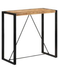 Table de bar 110x55x110 cm bois de manguier massif brut | Mobilier & Déco