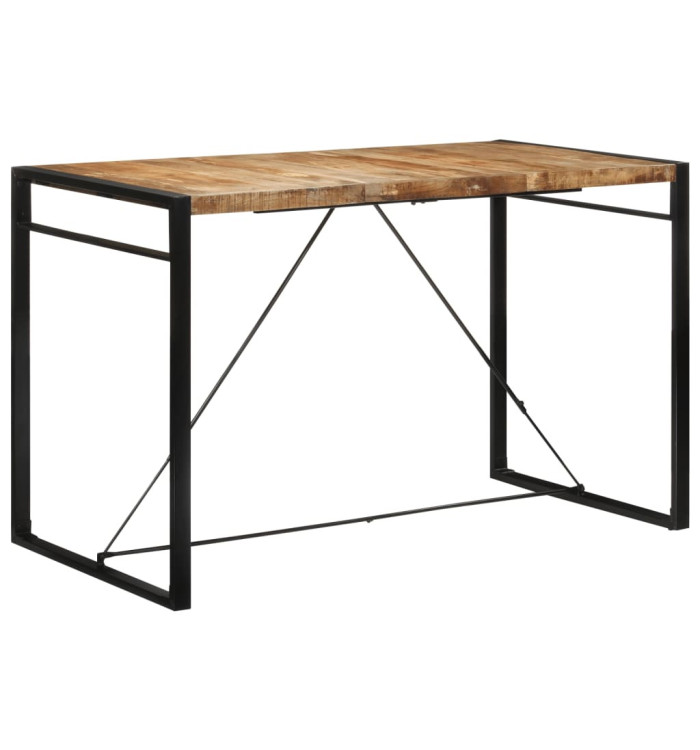 Table de bar 175x90x110 cm bois de manguier massif brut | Mobilier & Déco