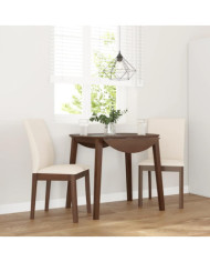 Chaises à manger coussins 2 pcs marron bois massif caoutchouc | Mobilier & Déco