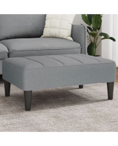 Repose-pied gris clair 77x55x31 cm tissu | Mobilier & Déco