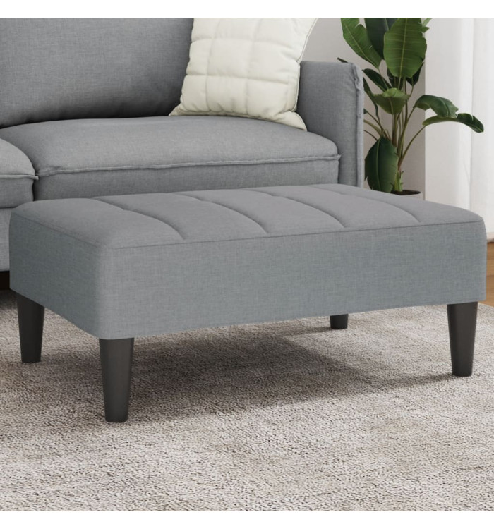 Repose-pied gris clair 77x55x31 cm tissu | Mobilier & Déco