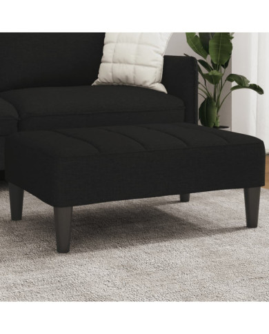Repose-pied noir 77x55x31 cm tissu | Mobilier & Déco