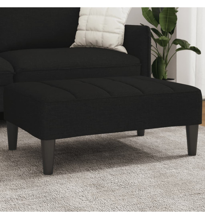 Repose-pied noir 77x55x31 cm tissu | Mobilier & Déco