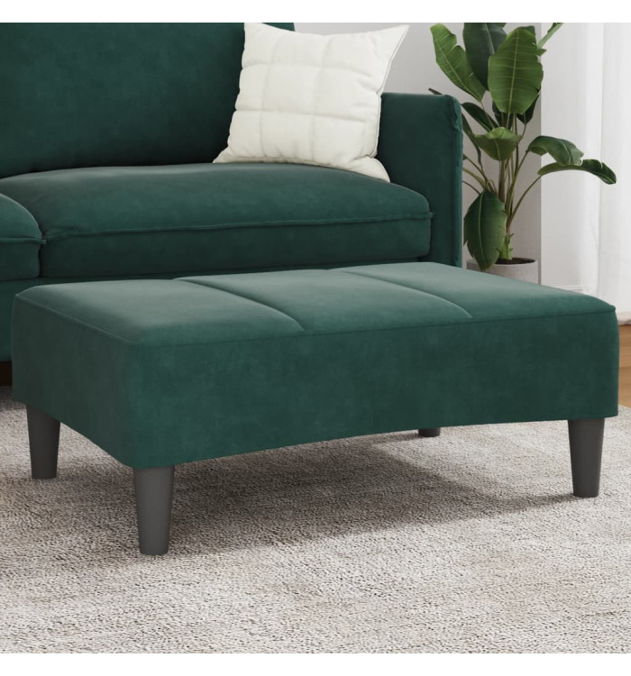 Repose-pied vert foncé 77x55x31 cm velours | Mobilier & Déco