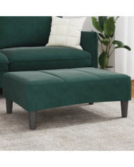 Repose-pied vert foncé 77x55x31 cm velours | Mobilier & Déco