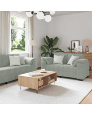 Ensemble de canapés 3 pcs avec coussins Gris clair Velours | Mobilier & Déco