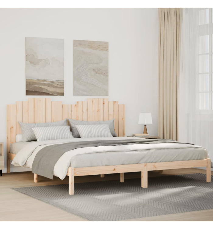 Cadre de lit extra long sans matelas 200x220 cm bois massif | Mobilier & Déco