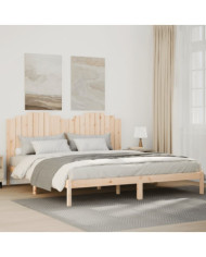 Cadre de lit extra long sans matelas 200x220 cm bois massif | Mobilier & Déco