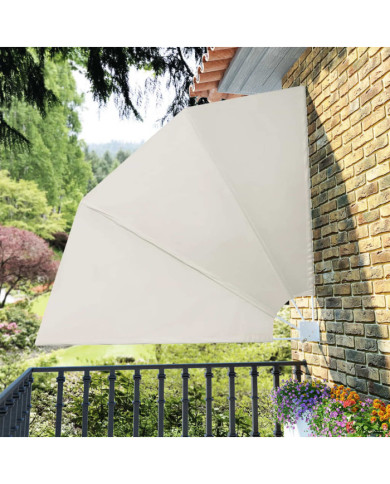 Auvent latéral pliable de balcon Crème 210 x 210 cm | Mobilier & Déco