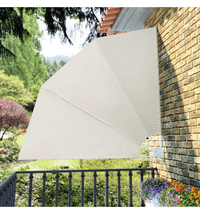 Auvent latéral pliable de balcon Crème 210 x 210 cm | Mobilier & Déco