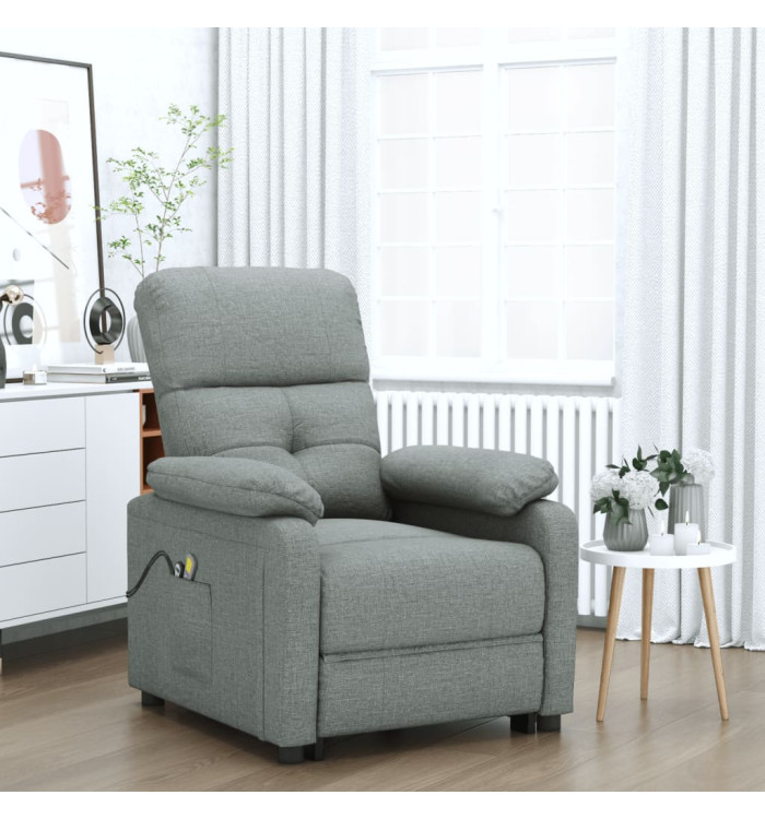 Fauteuil électrique de massage Gris foncé Tissu | Mobilier & Déco