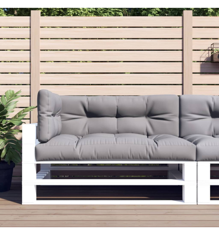 Coussins de palette lot de 3 gris tissu | Mobilier & Déco