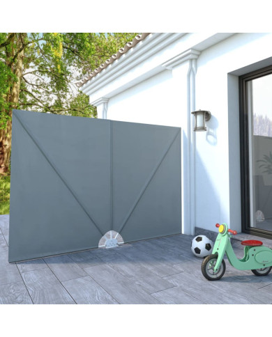 Auvent latéral pliable de terrasse Gris 240 x 160 cm | Mobilier & Déco