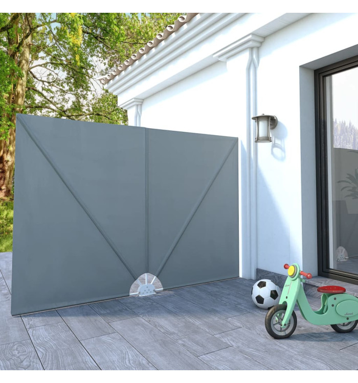 Auvent latéral pliable de terrasse Gris 240 x 160 cm | Mobilier & Déco