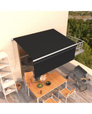 Auvent manuel rétractable avec store 3x2,5 m Anthracite | Mobilier & Déco