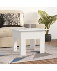 Table basse blanc 55x55x42 cm bois d'ingénierie | Mobilier & Déco