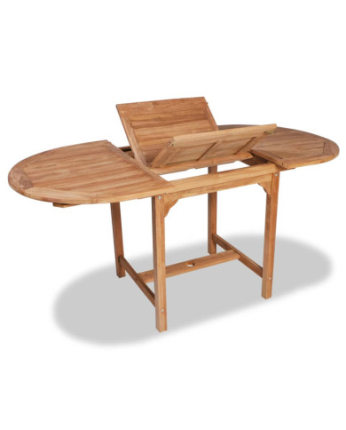 Table extensible de jardin (110-160)x80x75 cm Teck solide | Mobilier & Déco