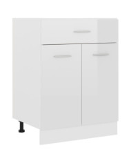 Armoire de plancher à tiroir "Lyon" Blanc brillant | Mobilier & Déco