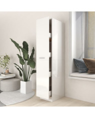 Armoire d'apothicaire Blanc brillant Bois d’ingénierie | Mobilier & Déco