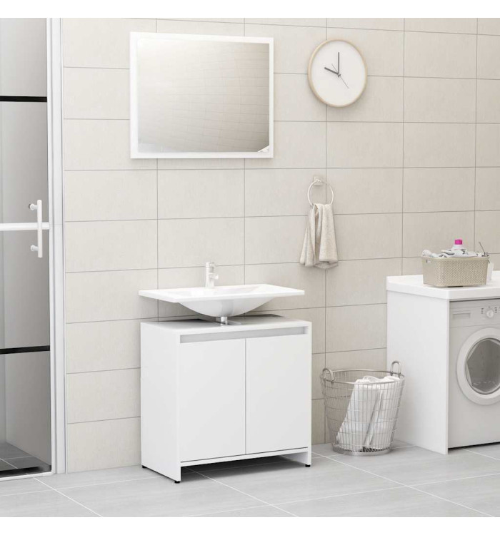 Ensemble de meubles de salle de bain Blanc Bois d'ingénierie | Mobilier & Déco