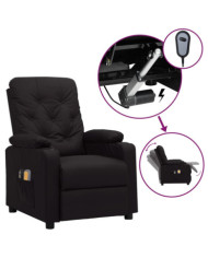 Fauteuil électrique de massage Noir Similicuir | Mobilier & Déco