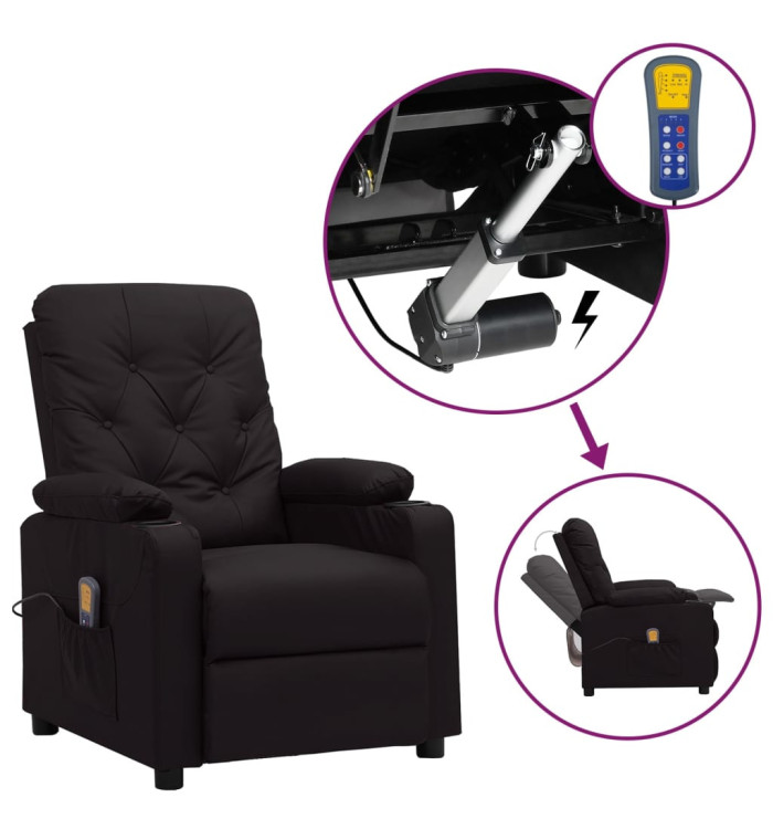 Fauteuil de massage Noir Similicuir | Mobilier & Déco