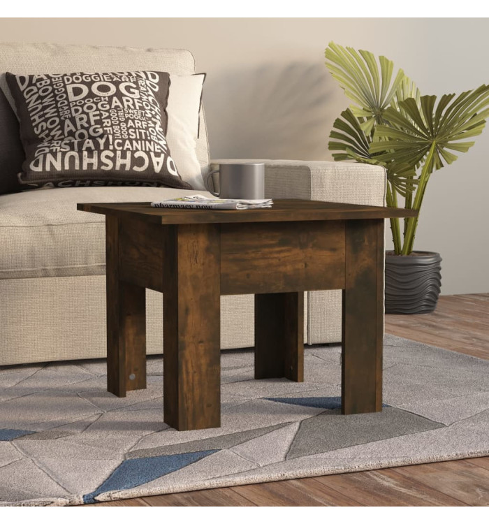 Table basse chêne fumé 55x55x42 cm bois d'ingénierie | Mobilier & Déco
