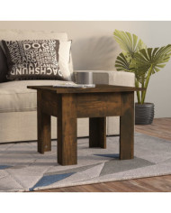 Table basse chêne fumé 55x55x42 cm bois d'ingénierie | Mobilier & Déco