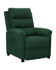 Fauteuil inclinable Vert foncé Tissu | Mobilier & Déco