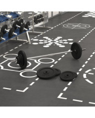 Barre d'haltères avec plaques 60 kg fonte | Mobilier & Déco