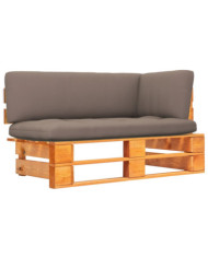 Canapé d'angle palette de jardin marron miel bois pin imprégné | Mobilier & Déco