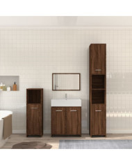 Ensemble de meubles de salle de bain 4 pcs Chêne marron | Mobilier & Déco