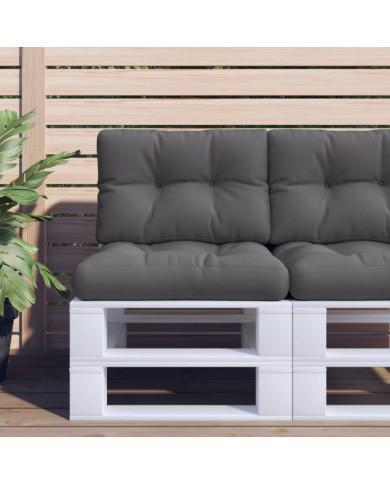 Coussin de palette anthracite 60x40x12 cm tissu | Mobilier & Déco
