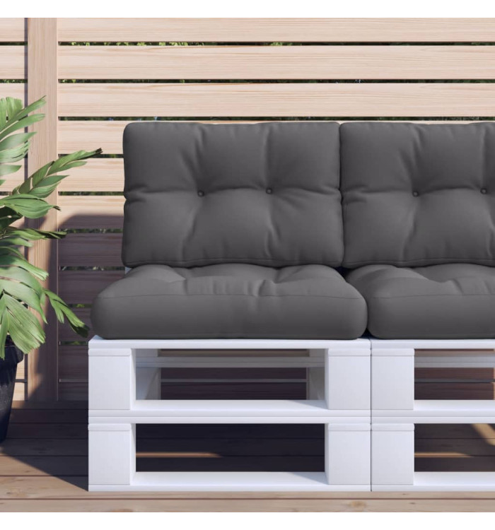 Coussin de palette anthracite 60x40x12 cm tissu | Mobilier & Déco