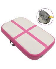 Tapis gonflable de gymnastique avec pompe 60x100x10 cm PVC Rose | Mobilier & Déco