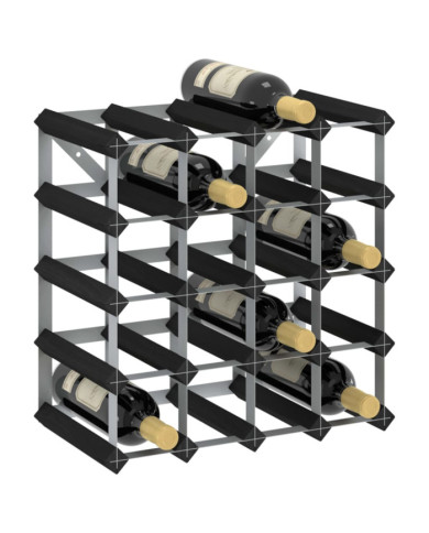 Casier à bouteilles pour 20 bouteilles Noir Bois de pin solide | Mobilier & Déco